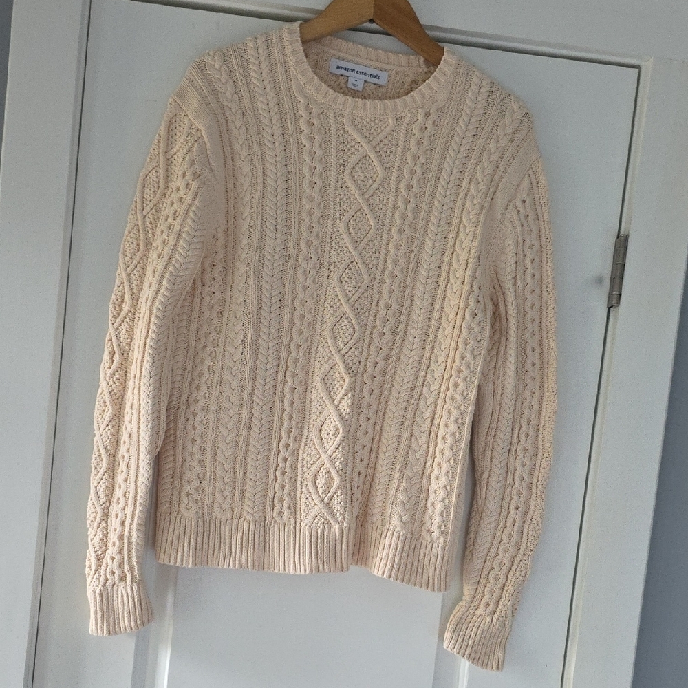 Amazon Essentials Cream Cable Knit Sweater!